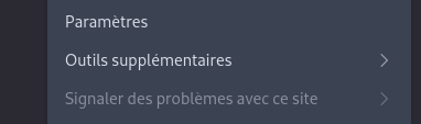 Capture d’écran du menu contextuel de Firefox